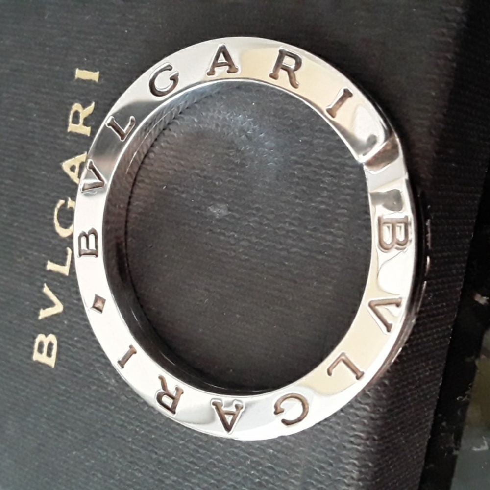 Auth BVLGARI .925 Silver Pendant Or Keyring LIKE NEW
